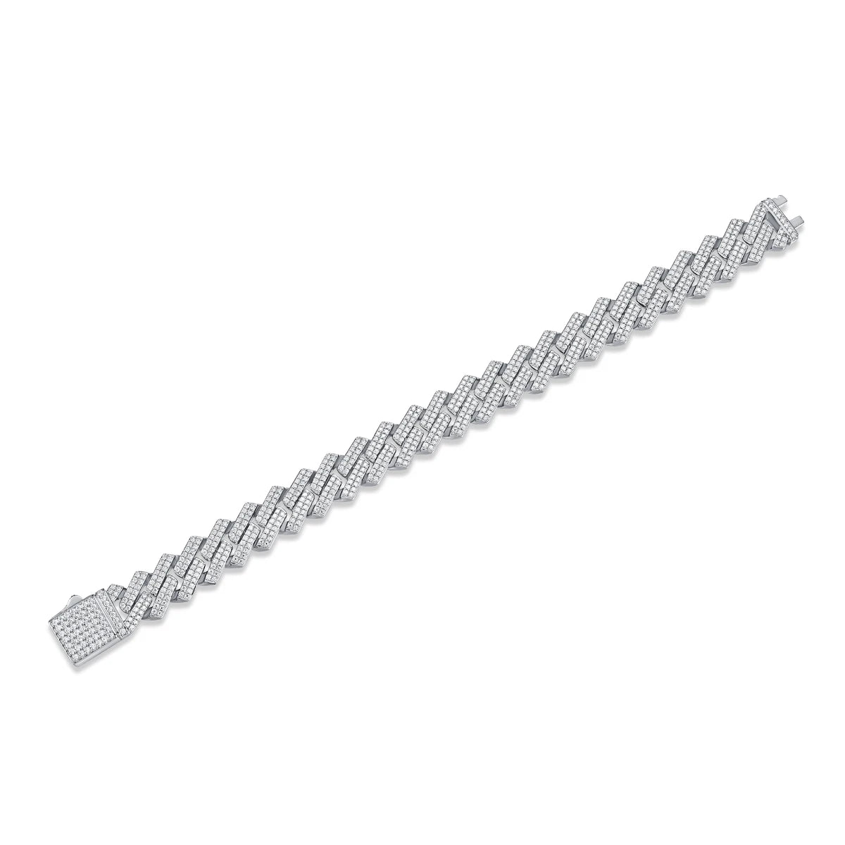 10mm Moissanite Cuban Link Bracelet S925 Silver D Color VVS 18K Gold Plated Iced Out Hip Hop Jewelry for Men Trendy Bracelet