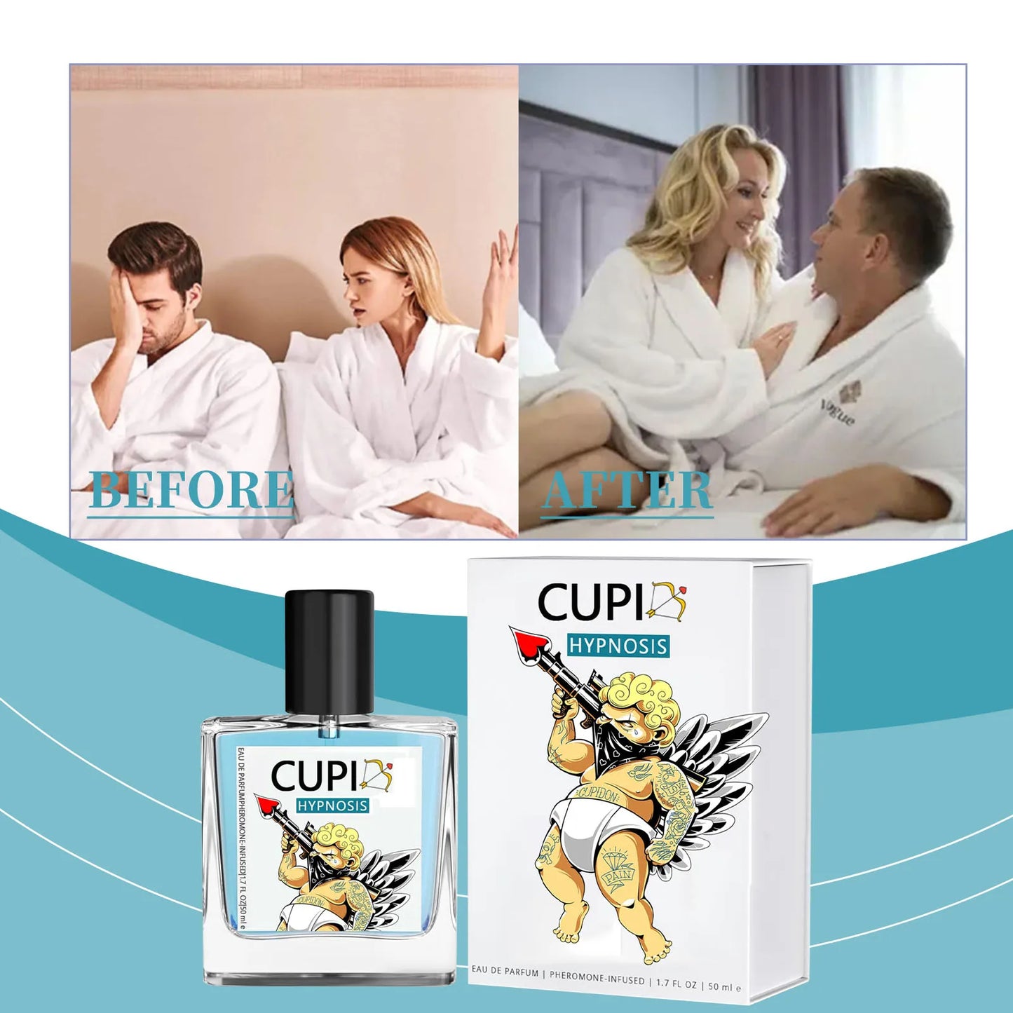 Cupid Hypnosis Perfume Original EDP Long Lasting Hypnosis Pheromone Fragrance Perfume Infused Cologne For Men For Women