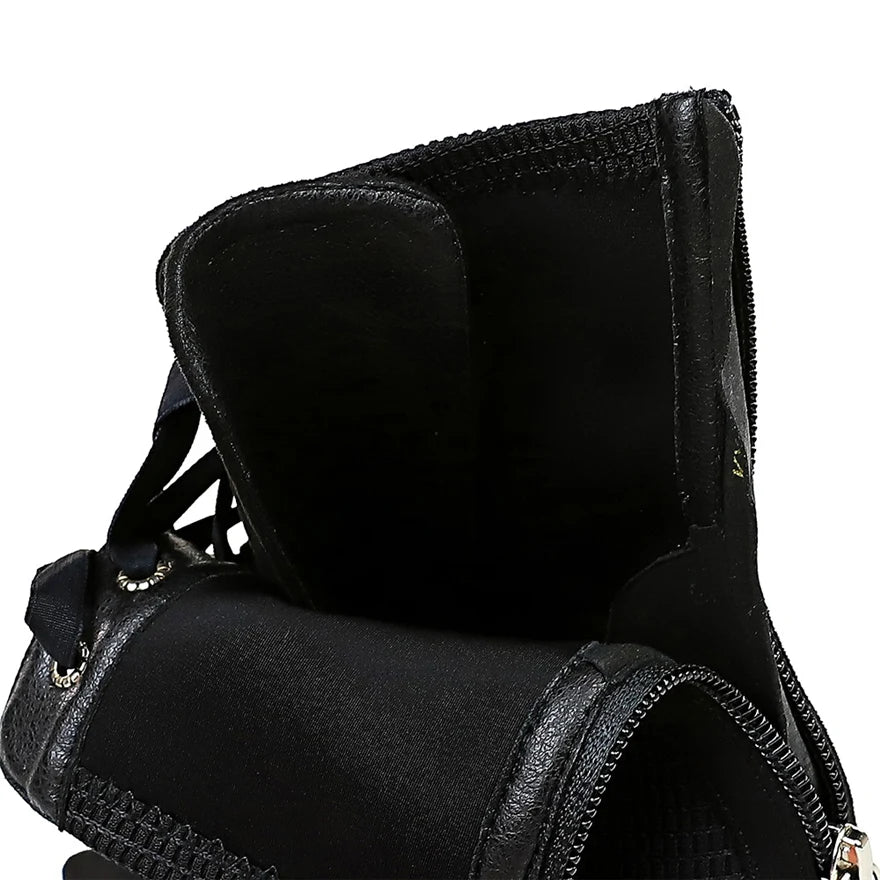 2025 Woman Cross-tied Autumn Ankle Boots Flock Pointed High Heels Shoes