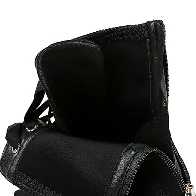 2025 Woman Cross-tied Autumn Ankle Boots Flock Pointed High Heels Shoes