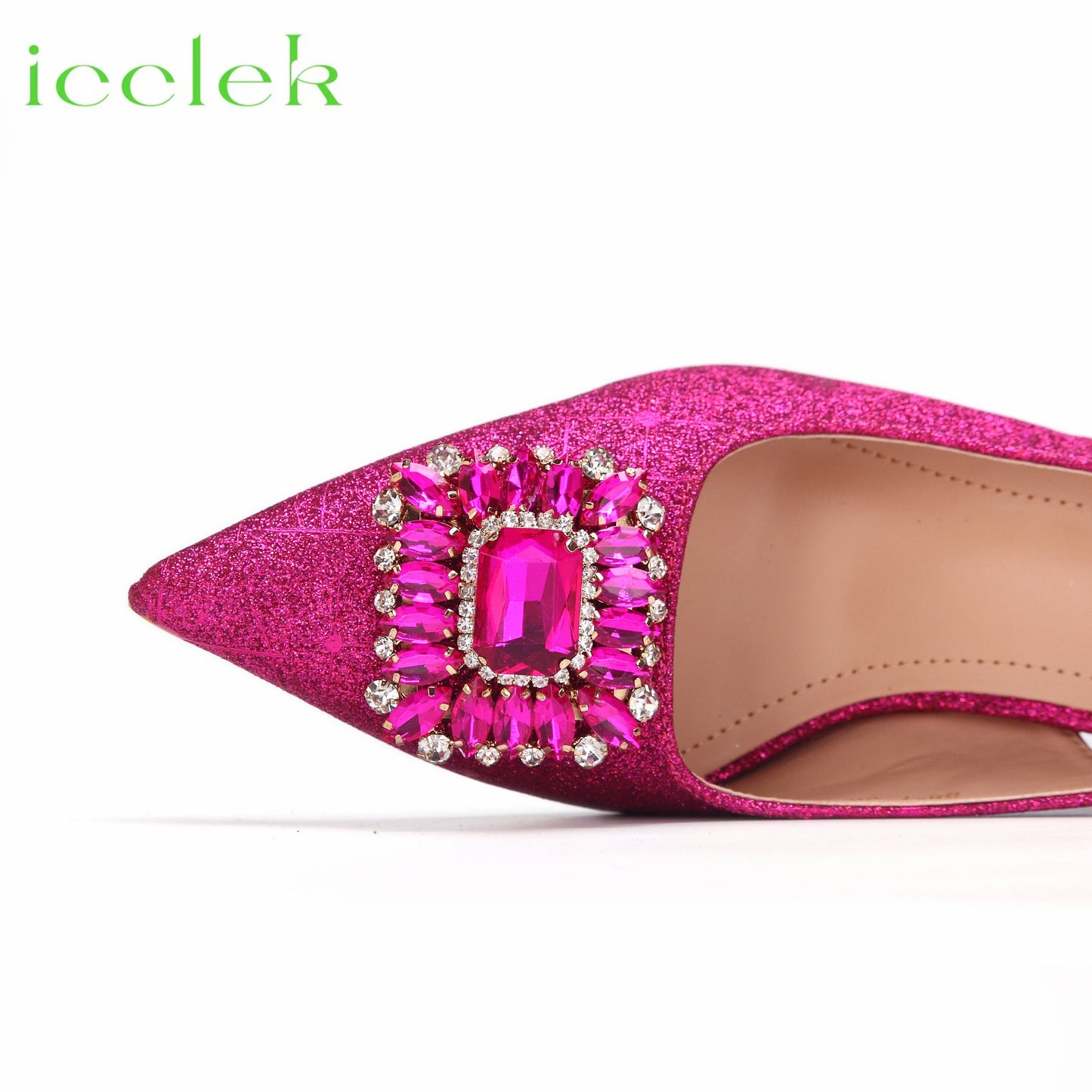 T.Blue Pointed Toe Women Sandals Shoes Matching Bag Set For Ladies Wedding Party Pump