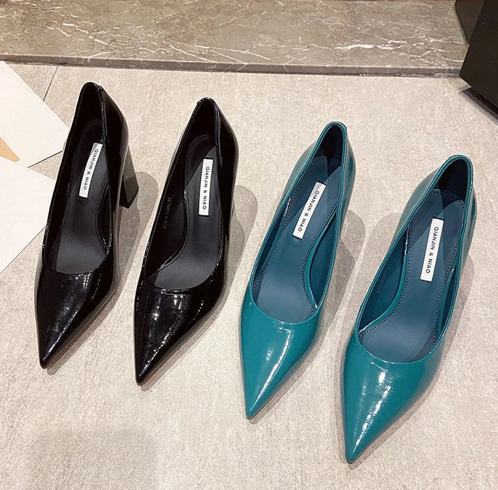 Ladies Summer Footwear Sexy Blue Pointed Toe Super High Heel