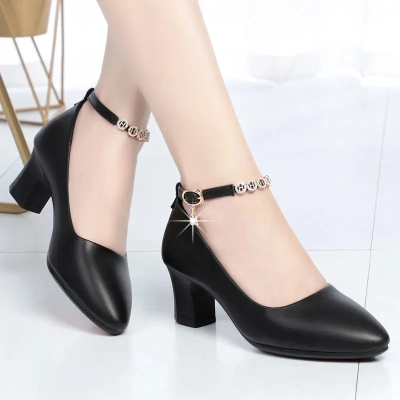 Women Classic Black Soft Patent Leather