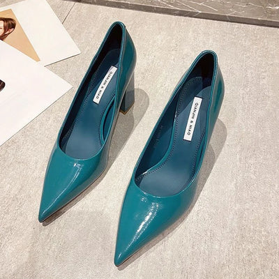 Ladies Summer Footwear Sexy Blue Pointed Toe Super High Heel