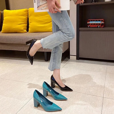 Ladies Summer Footwear Sexy Blue Pointed Toe Super High Heel