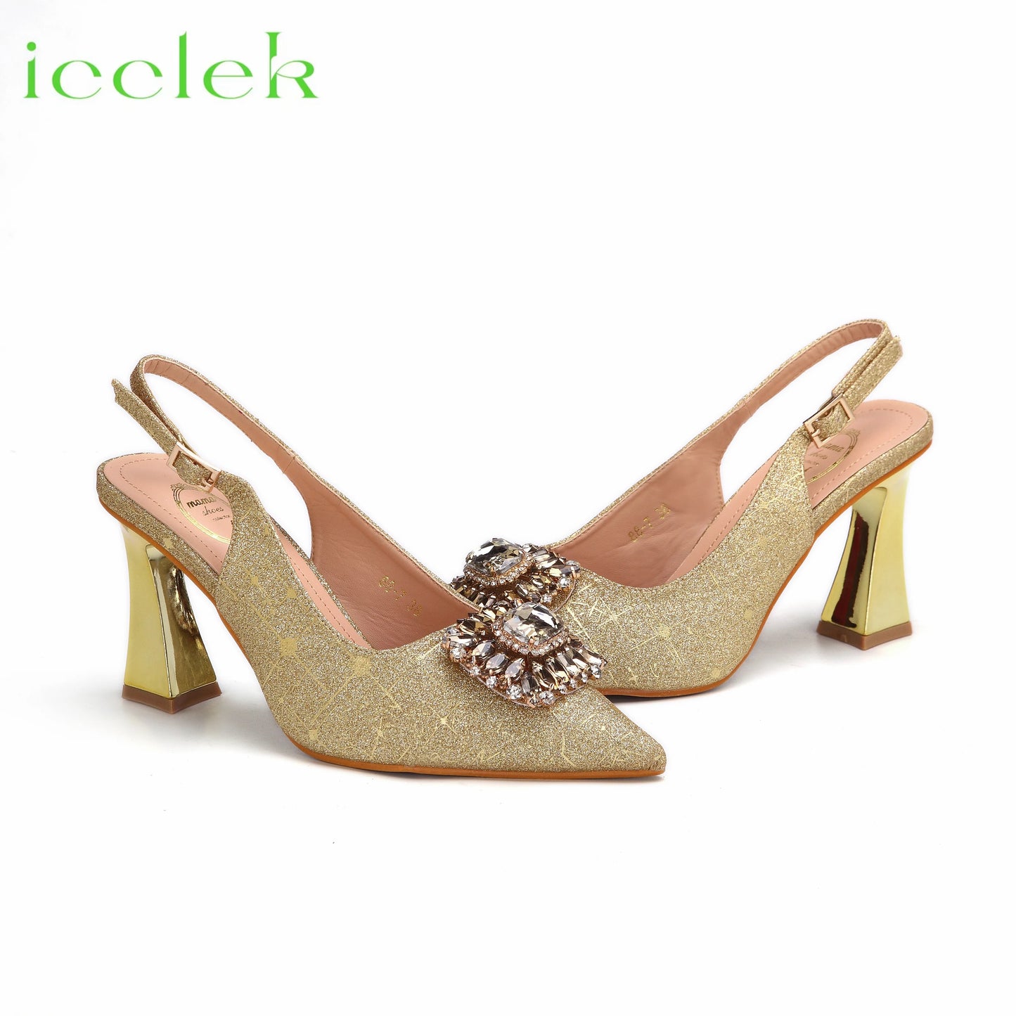 T.Blue Pointed Toe Women Sandals Shoes Matching Bag Set For Ladies Wedding Party Pump