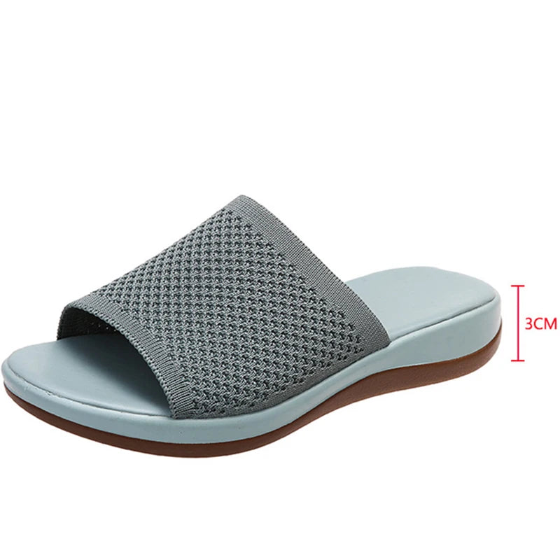 Women Sandals Stretch Fabric Low Heels Sandals