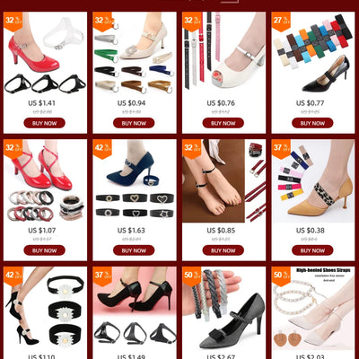 Bundle Shoelace for Women High Heels Anti-drop Heels Holding Loose Anti-skid Straps Lace Shoes Band Shoe Accessories
