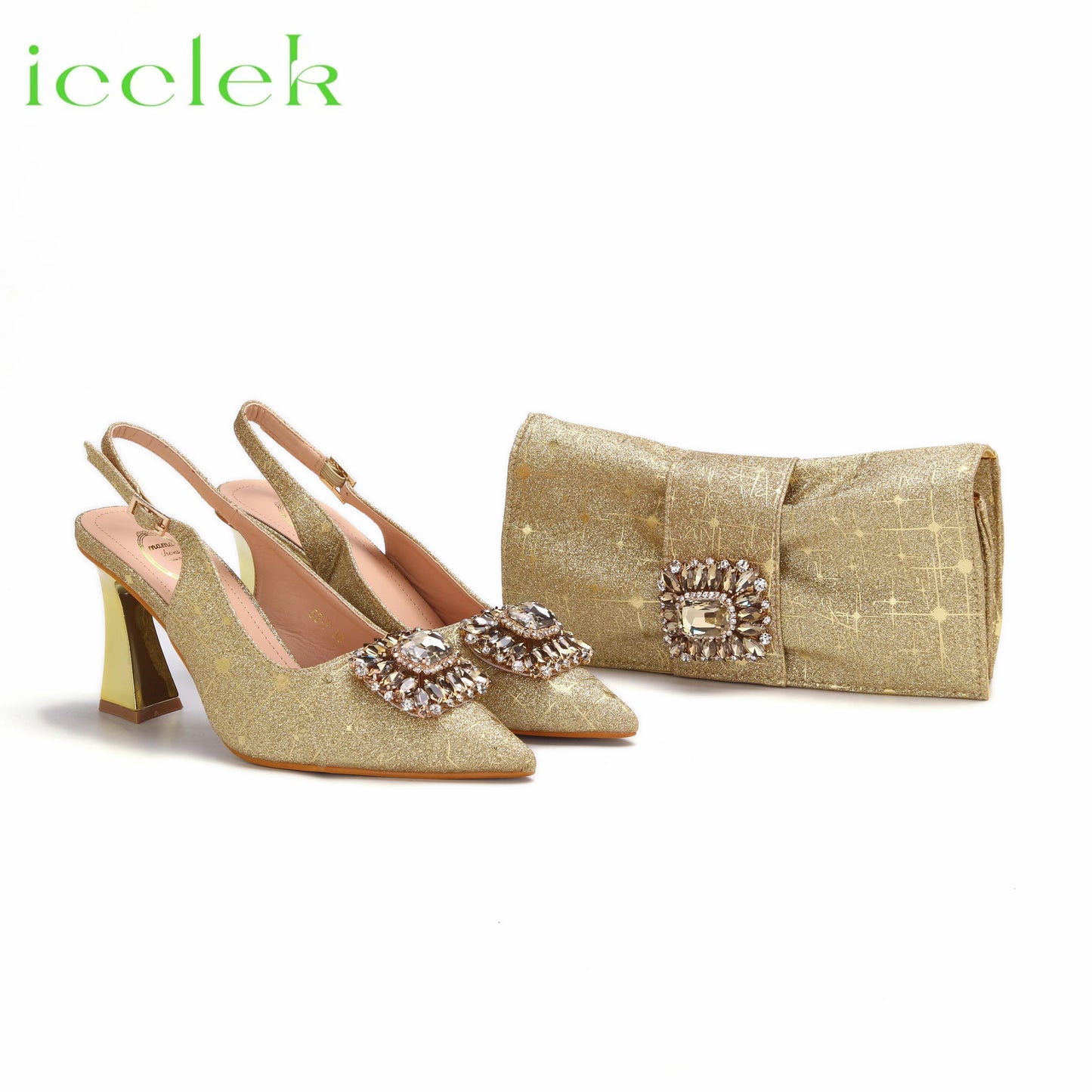 T.Blue Pointed Toe Women Sandals Shoes Matching Bag Set For Ladies Wedding Party Pump